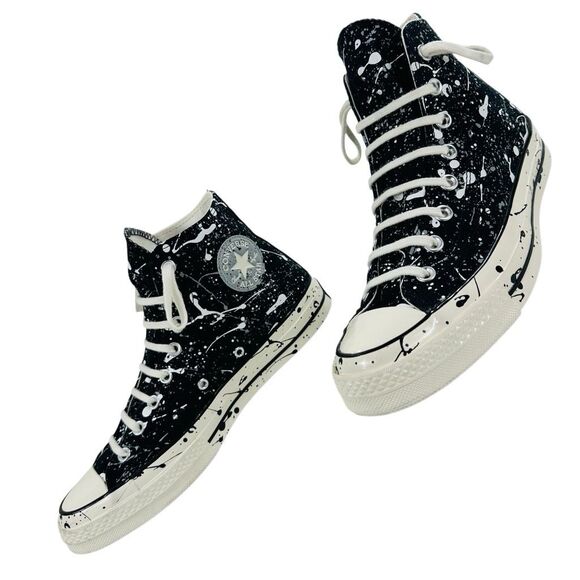 Converse Chuck 70 High Archive Paint Splatter Black Men’s Size 9.5 - Picture 2 of 9